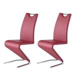 Chaise cantilever Amanda I Imitation cuir - Lot de 2