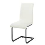 Chaise Cantilever Bjora Imitation cuir - Blanc - Lot de 2