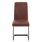 Chaise Cantilever Bjora Imitation cuir - Marron vintage - Lot de 2