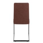 Chaise Cantilever Bjora Imitation cuir - Marron vintage - Lot de 2