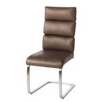 Chaises cantilever Bogus (lot de 2) Imitation cuir - Marron