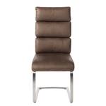 Chaises cantilever Bogus (lot de 2) Imitation cuir - Marron