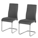 Sedia a sbalzo Claras Webstoff - Grigio - Set da 2