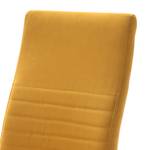 Chaises cantilever Claras (lot de 4) Jaune - Textile - 43 x 96 x 59 cm