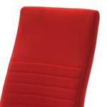 Chaises cantilever Claras (lot de 4) Rouge - Textile - 43 x 96 x 59 cm