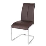 Chaises cantilever Dulox (lot de 2) Imitation cuir - Marron