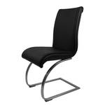 Chaise cantilever Hetlingen I Imitation cuir - Noir