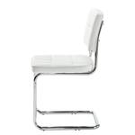 Chaises cantilever Lamporo (lot de 4) Imitation cuir / Acier - Blanc