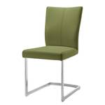 Chaise cantilever Lenneke IV Imitation cuir - Vert olive