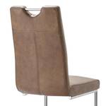 Chaise cantilever Leon Cuir véritable - Nougat