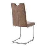 Chaise cantilever Leon Cuir véritable - Nougat