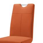 Chaise cantilever Leon Imitation cuir - Rouge brique