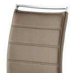 Chaise cantilever Lezuza Imitation cuir / Acier inoxydable - Lot de 2