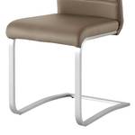 Chaise cantilever Lezuza Imitation cuir / Acier inoxydable - Lot de 2