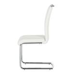 Chaises cantilever Madina (lot de 2) Imitation cuir Blanc