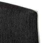 Chaises cantilever Marcia (lot de 2) Tissu noire / Imitation cuir blanc