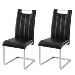 Chaises cantilever Matz (lot de 2) Cuir synthétique noir