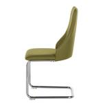 Chaises cantilever Mialena (lot de 2) Imitation cuir - Vert olive