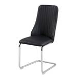 Chaises cantilever Mialena (lot de 2) Imitation cuir - Noir