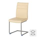 Freischwinger Nando (2er-Set) Echtleder - Beige