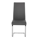 Chaises cantilever Nando (lot de 2) Cuir synthétique Gris