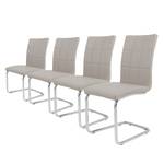 Chaise cantilever Navelli Imitation cuir / Acier - Lot de 4