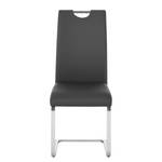 Chaises cantilever Nevia (lot de 2) Imitation cuir gris