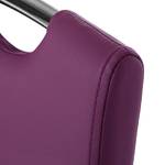 Chaises cantilever Nevia (lot de 2) Imitation cuir Violet