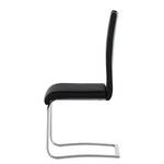 Chaises cantilever Nevia (lot de 2) Imitation cuir Noir