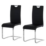 Chaises cantilever Nevia (lot de 2) Imitation cuir Noir