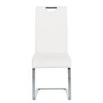 Chaises cantilever Nevia (lot de 2) Imitation cuir Blanc