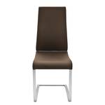 Chaises cantilever Nito (lot de 2) Imitation cuir - Marron