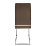 Chaises cantilever Nito (lot de 2) Imitation cuir - Cappuccino