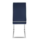 Chaises cantilever Nito (lot de 2) Imitation cuir - Bleu nuit