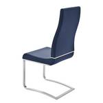 Chaises cantilever Nito (lot de 2) Imitation cuir - Bleu nuit