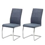 Chaises cantilever Palmyra I (lot de 2) Bleu Gris