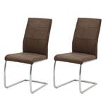 Chaises cantilever Palmyra I (lot de 2) Marron