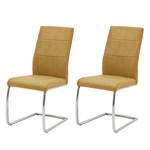 Chaises cantilever Palmyra I (lot de 2) Jaune curry