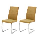 Chaises cantilever Palmyra II (lot de 2) Jaune curry