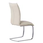 Chaises cantilever Perez (lot de 2) Cuir véritable - Beige