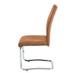 Chaises cantilever Robin (lot de 2) Imitation cuir Cognac