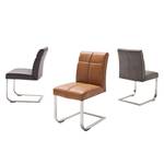 Chaises cantilever Stam I (lot de 2) Gris - Cuir synthétique