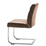 Chaises cantilever Stam II (lot de 2) Marron châtaignier - Cuir synthétique