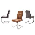 Chaises cantilever Stam III (lot de 2) Marron - Cuir synthétique