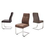 Chaises cantilever Stam III (lot de 2) Marron châtaignier - Cuir synthétique