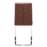 Chaises cantilever Timola (lot de 2) Imitation cuir - Marron vintage