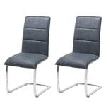 Chaises cantilever Timola (lot de 2) Imitation cuir - Gris vintage