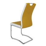 Chaise cantilever Truffaldino Imitation cuir (lot de 2) - Curry / Blanc