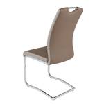 Chaise cantilever Truffaldino Imitation cuir (lot de 2) - Latte Macchiato / Cappuccino