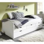 Bed met opbergruimte Jessy massief grenenhout - wit